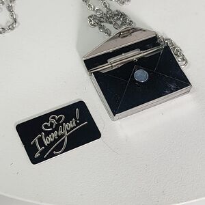 Silver Letter Envelope Love Note Necklace